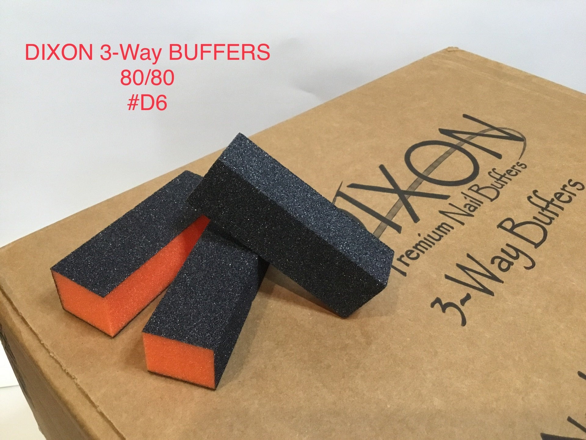 Dixon D06 3-Way Orange and Black 80/80 Grit Buffer - 500 Pieces