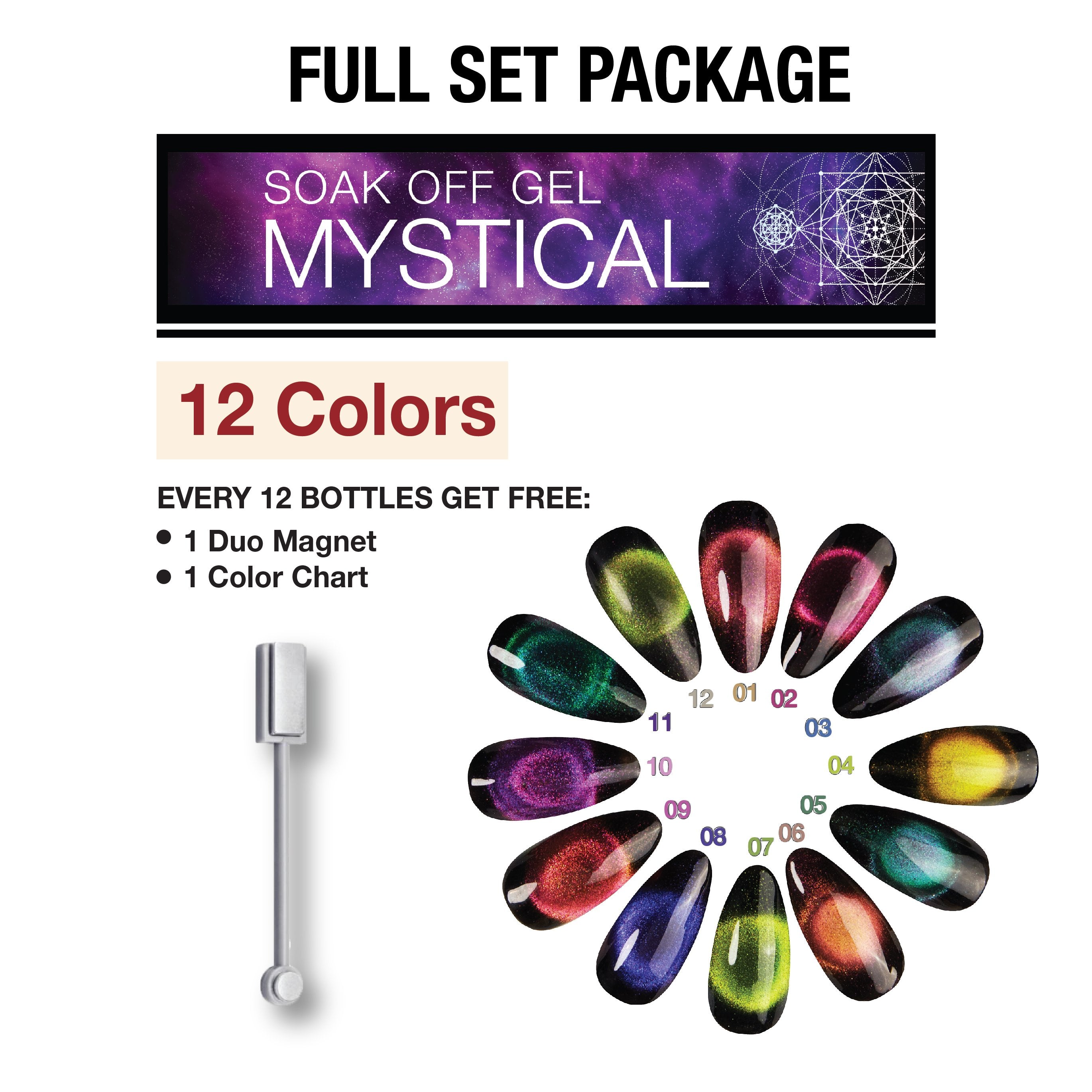 Cre8tion Mystical Cat Eye Soak - Off Gel Nail Polish, 0.5 oz/ 15mL