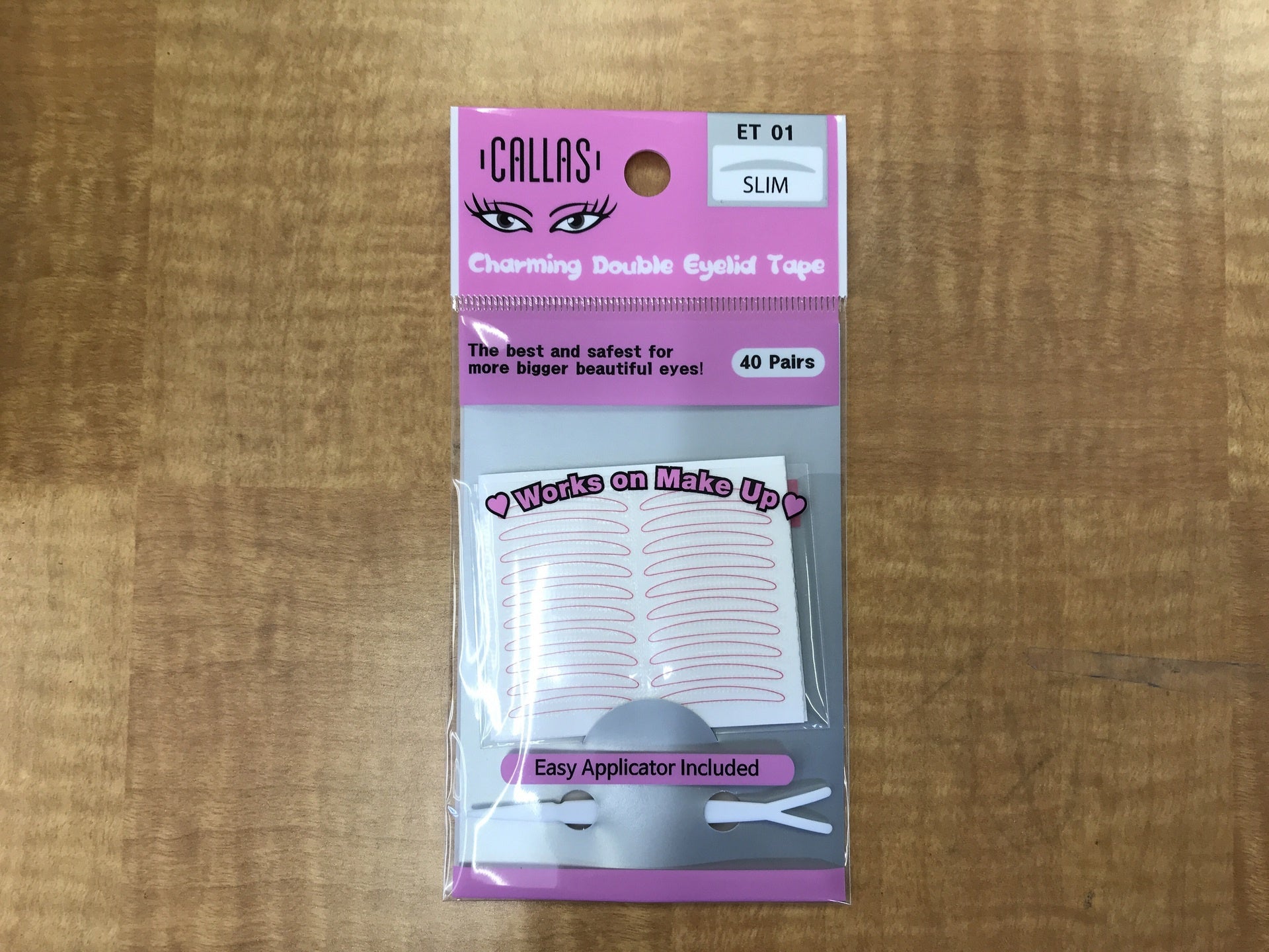 Callas Charming Double Eyelid Adhesive Tape - ET01 Slim Style, Pack of 40 Pairs