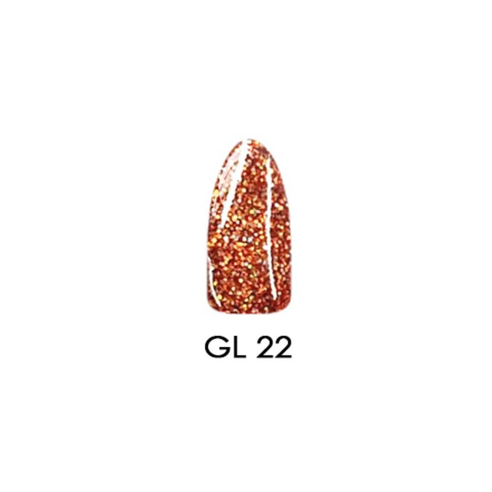 Chisel 2-Ounce Glitter Collection GL22 Acrylic and Dipping Powder Set for Nail Art
