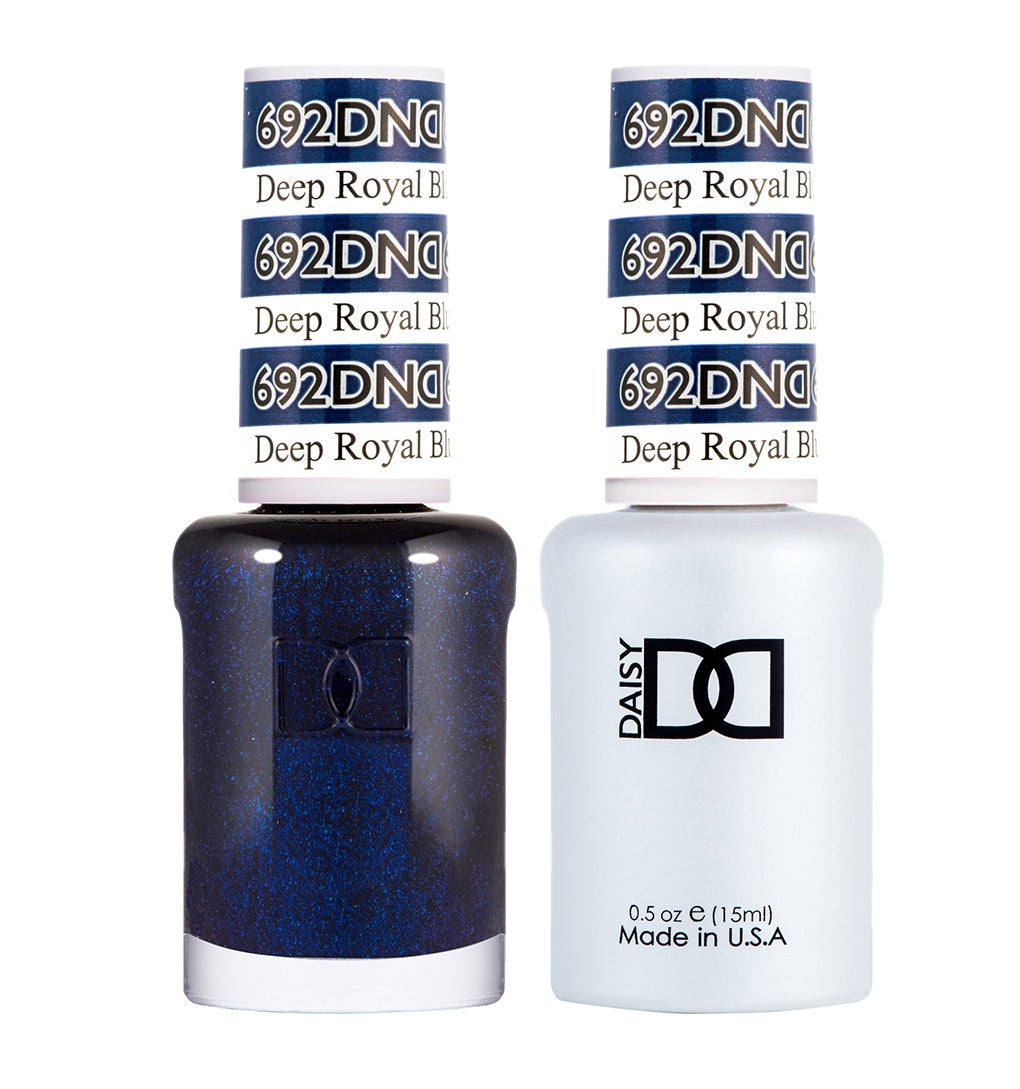 DND Duo Deep Royal Blue Gel Polish and Matching Lacquer #692