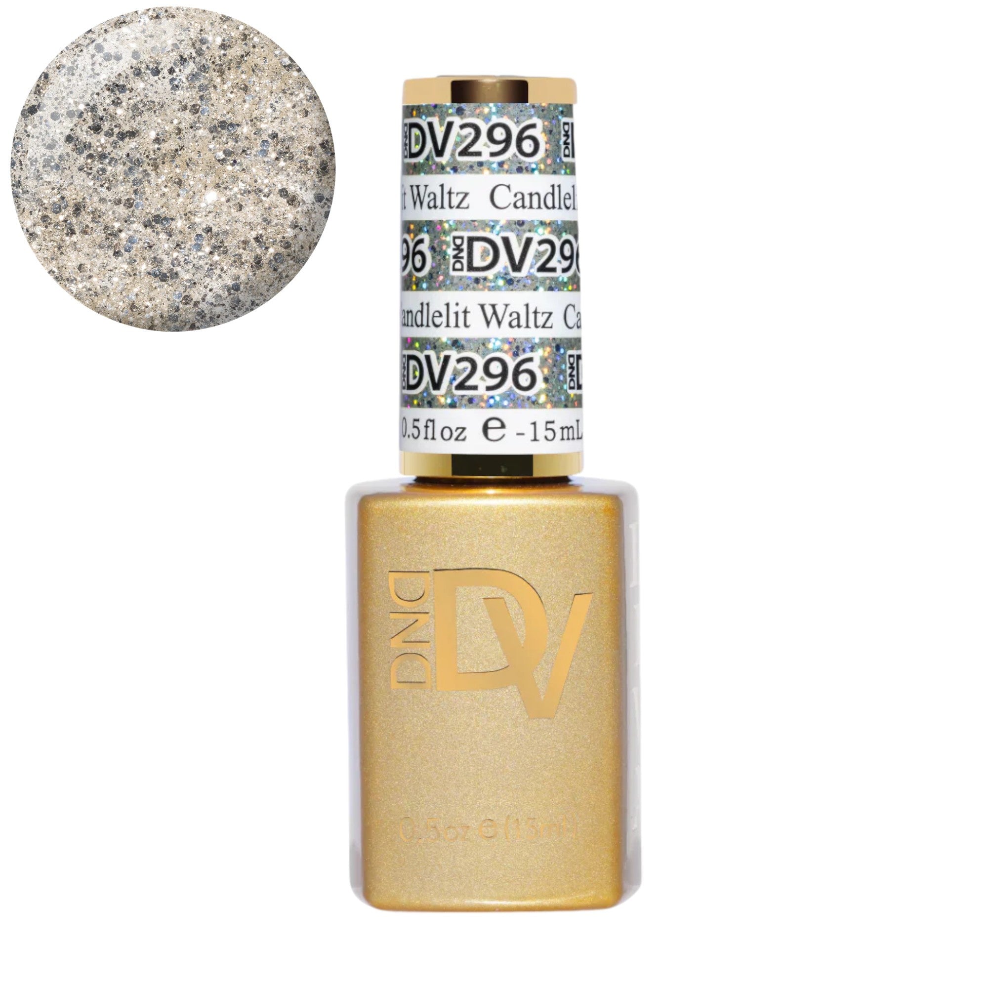 DND Diva 0.5 oz Platinum Gel Polish - Candlelit Waltz #296