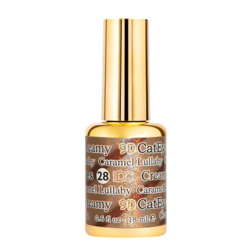 DC DND 9D Creamy Cat Eye Gel Polish #28 - Caramel Lullaby, 0.5 Ounce