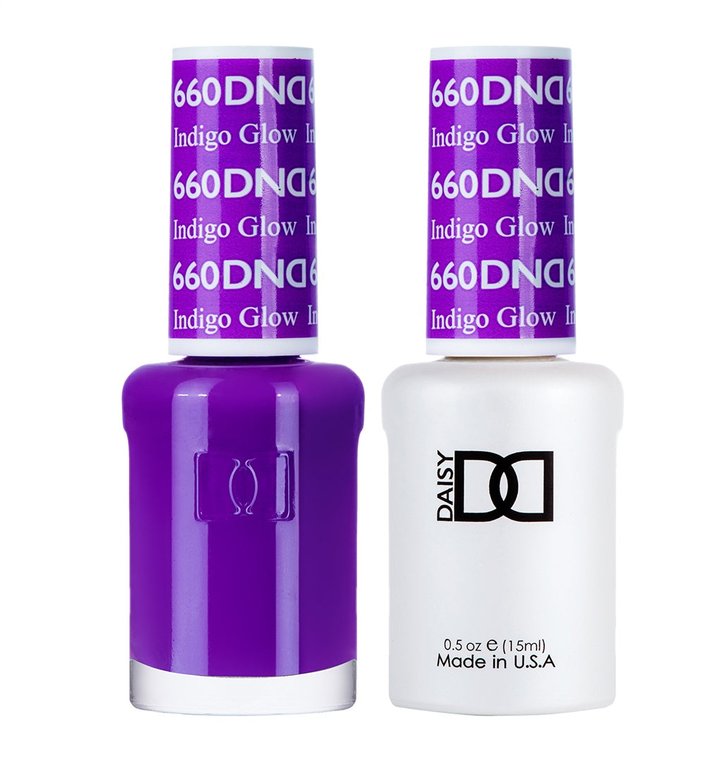 DND Dual - Purpose Gel Polish and Lacquer in the Stunning Indigo Glow Shade #660