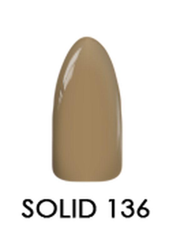 2 oz Solid Chisel Brand Acrylic and Dipping Powder - Color No. 136 for Nail Art