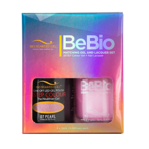 Bio Seaweed Bebio Duo 07 Pearl: Professional 3 - Step Color Gel Polish Set