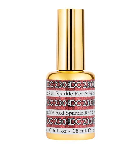 DND DC Mermaid Collection Glittery Red Sparkle Gel Polish, 0.5 oz, Shade #230