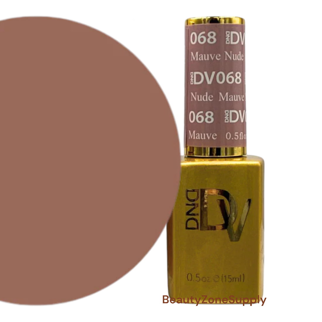DND Diva Brand Gel Nail Polish, 0.5 Ounce, Shade 068 - Soft Mauve Nude Color