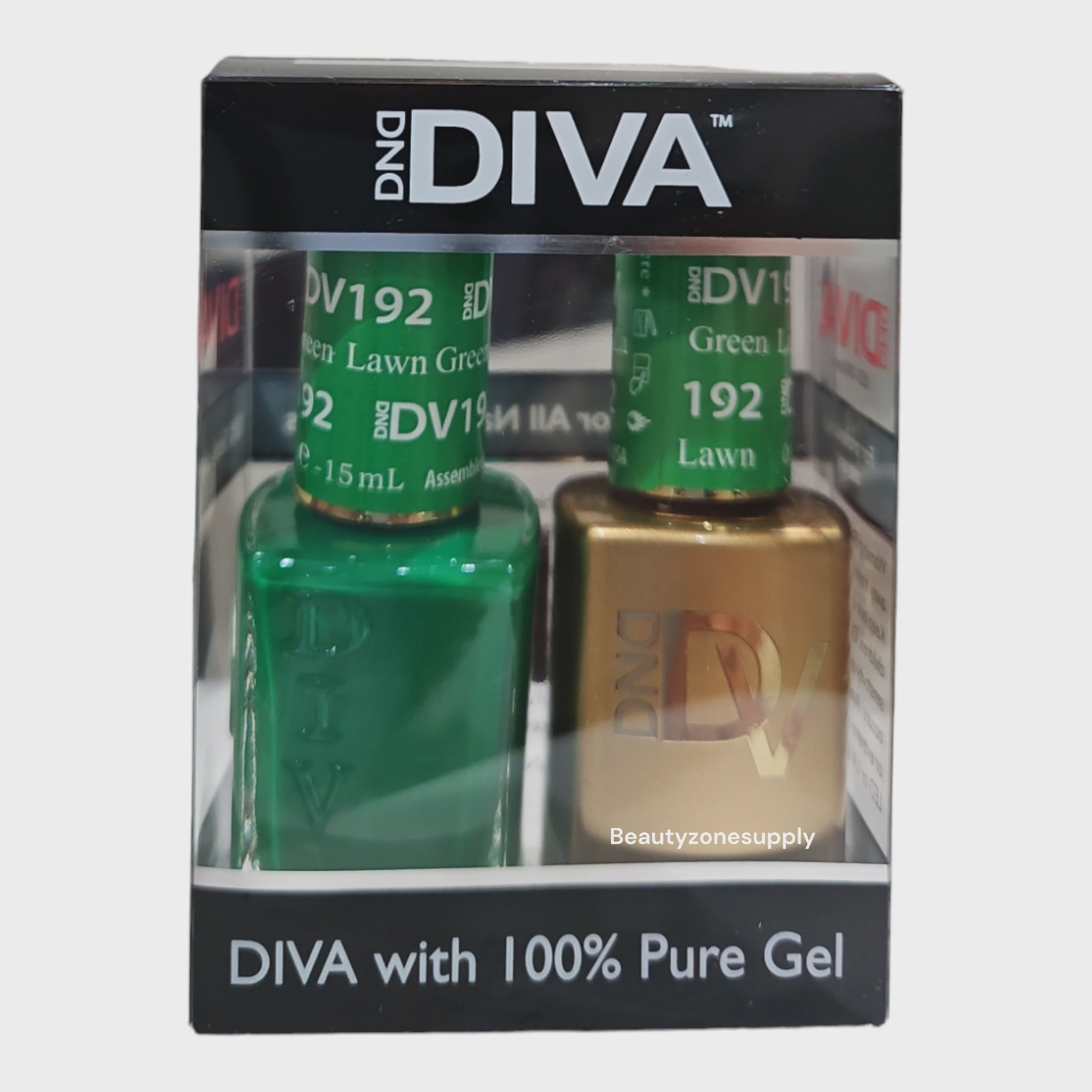 DND Diva Duo: High - Quality Gel & Lacquer in Stunning Lawn Green