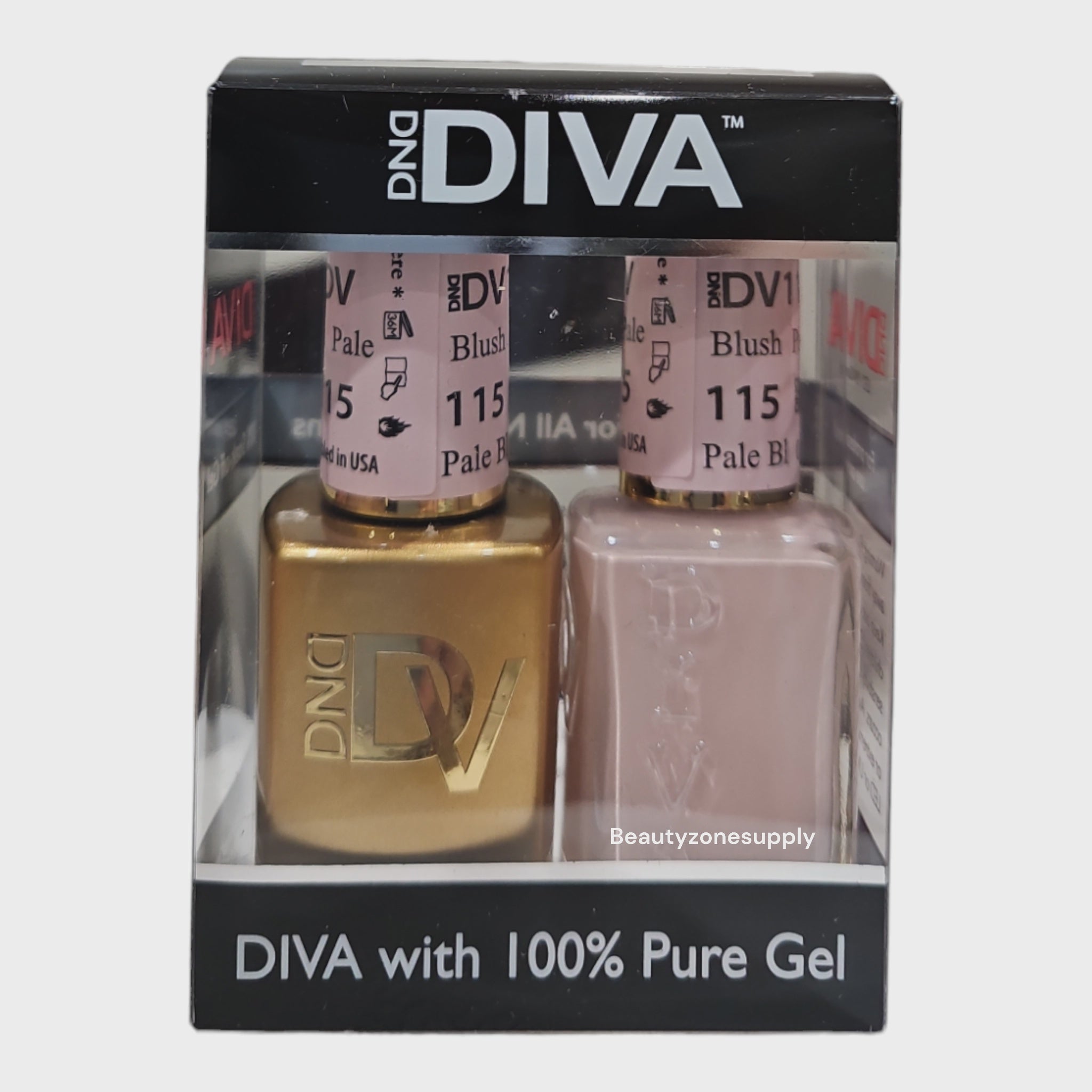 DND Diva Duo Gel and Lacquer 115 - Beautiful Pale Blush Shade