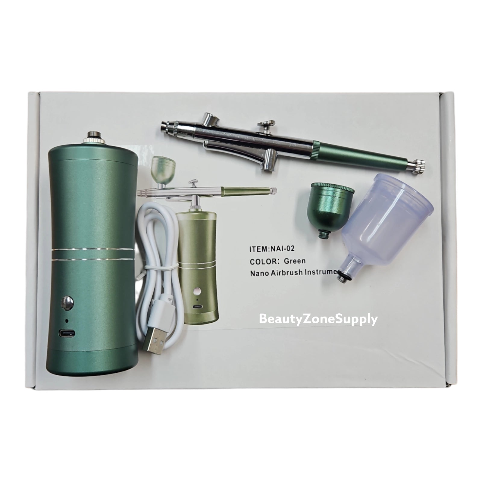 Cordless USB Beauty Nail Airbrush System with Assorted Colors