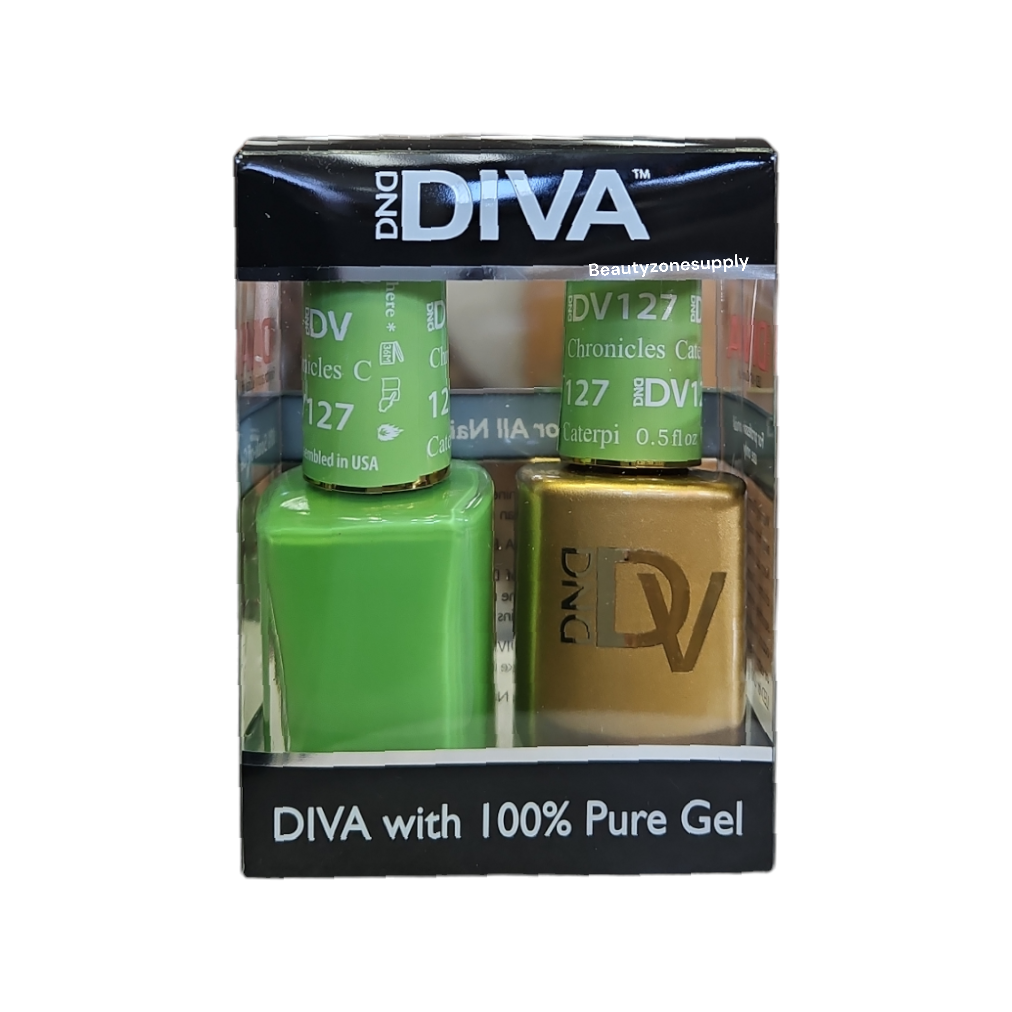 DND Diva Duo Gel Polish and Lacquer Set 127 - Caterpillar Chronicles Nail Art Collection