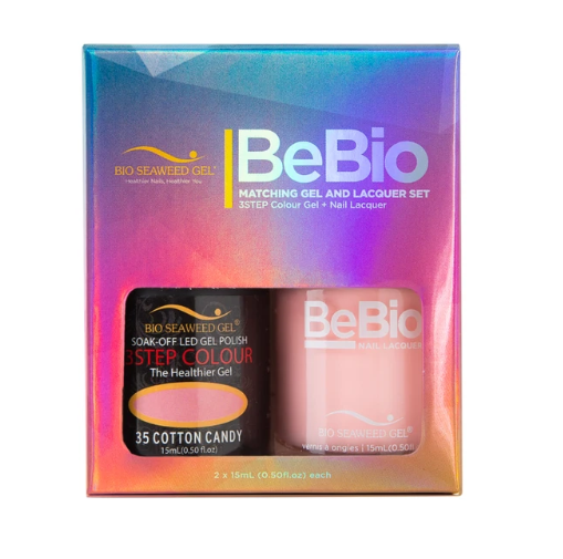 Bio Seaweed Bebio Duo 35 Cotton Candy 15mL 3STEP Gel Polish Set