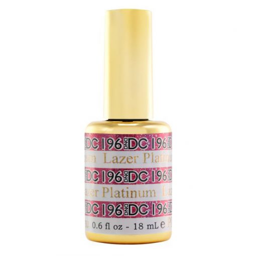 DND DC Platinum Gel Polish in Stunning Ruby Pink (LAZER Pink) #196