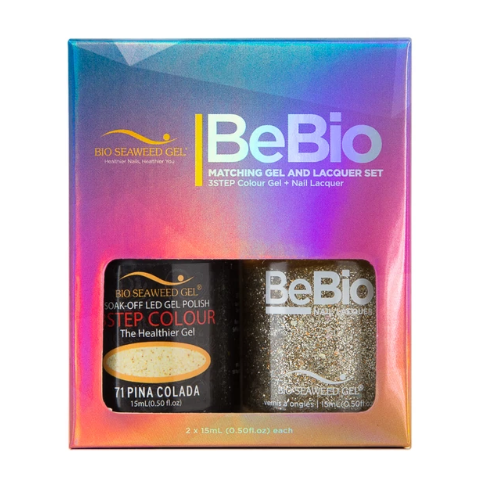 Bio Seaweed Bebio Duo 71 Pina Colada 3 - Step Smooth Gel Polish Set