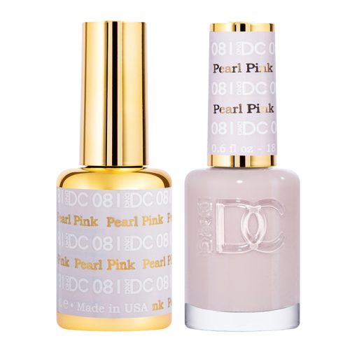 DND DC Pearl Pink Gel Polish Duo #081 - Ideal for Nail Art