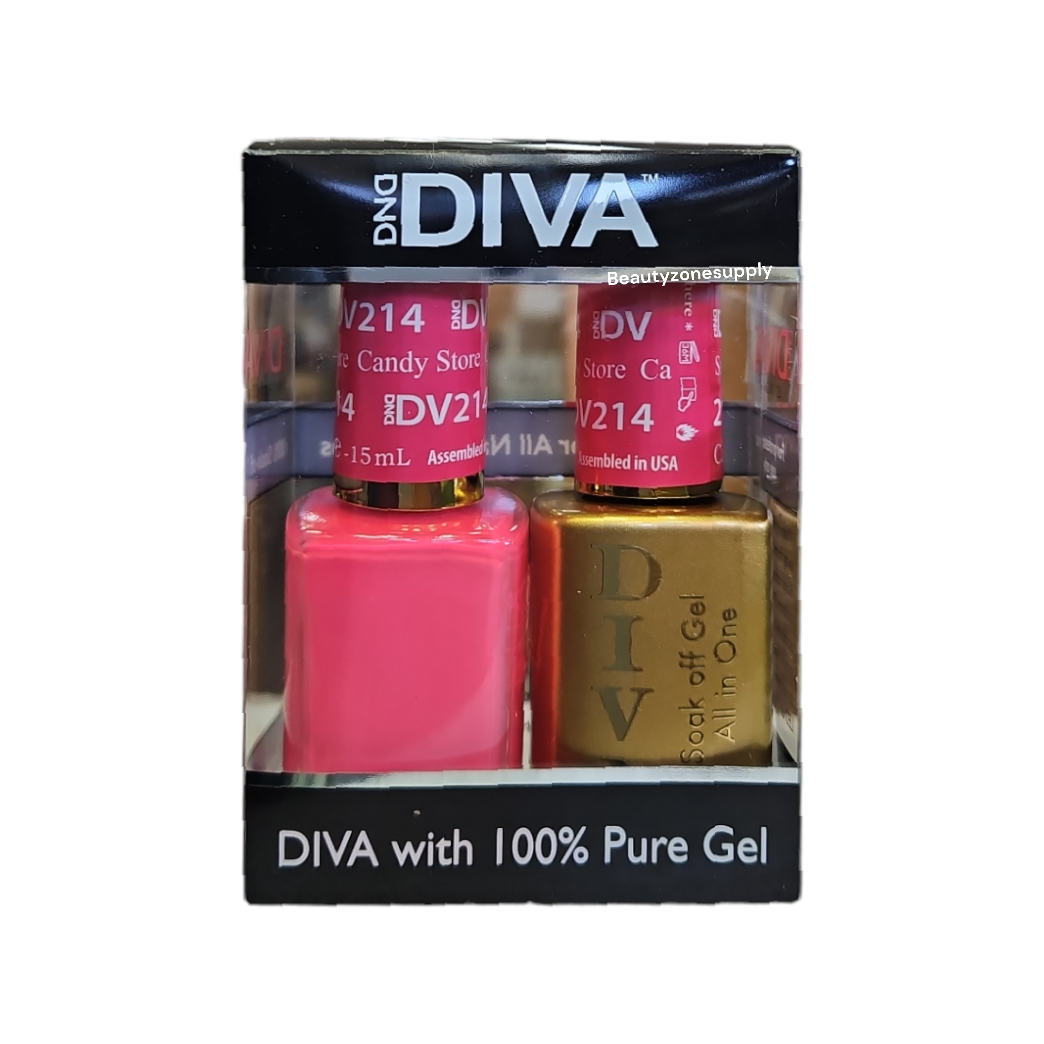 DND Diva Duo Gel Nail Polish and Lacquer Set 214 - Candy Store Theme