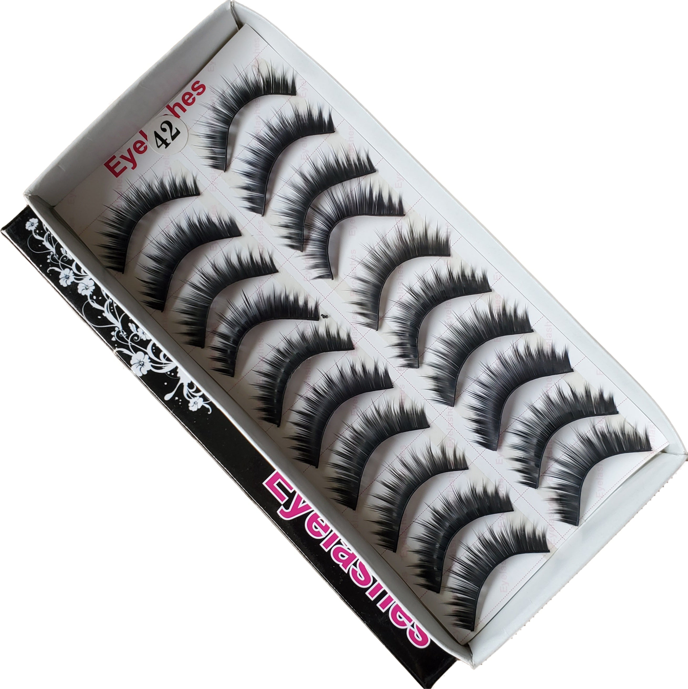 BeautyZone Premium Artificial False Eyelashes - Set of 10 Pairs, Style #42