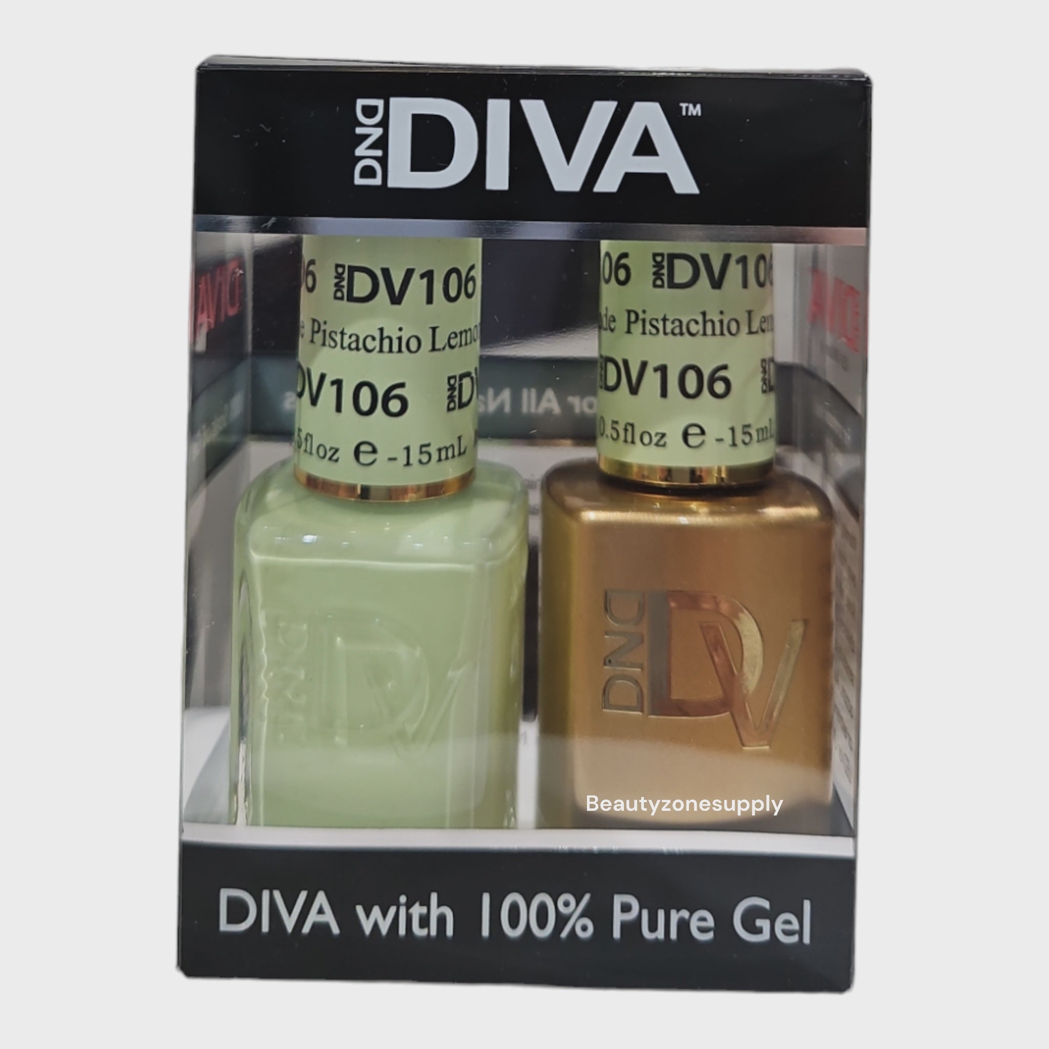 DND Diva Duo High - quality Gel & Lacquer 106 Lemonade Pistachio Color