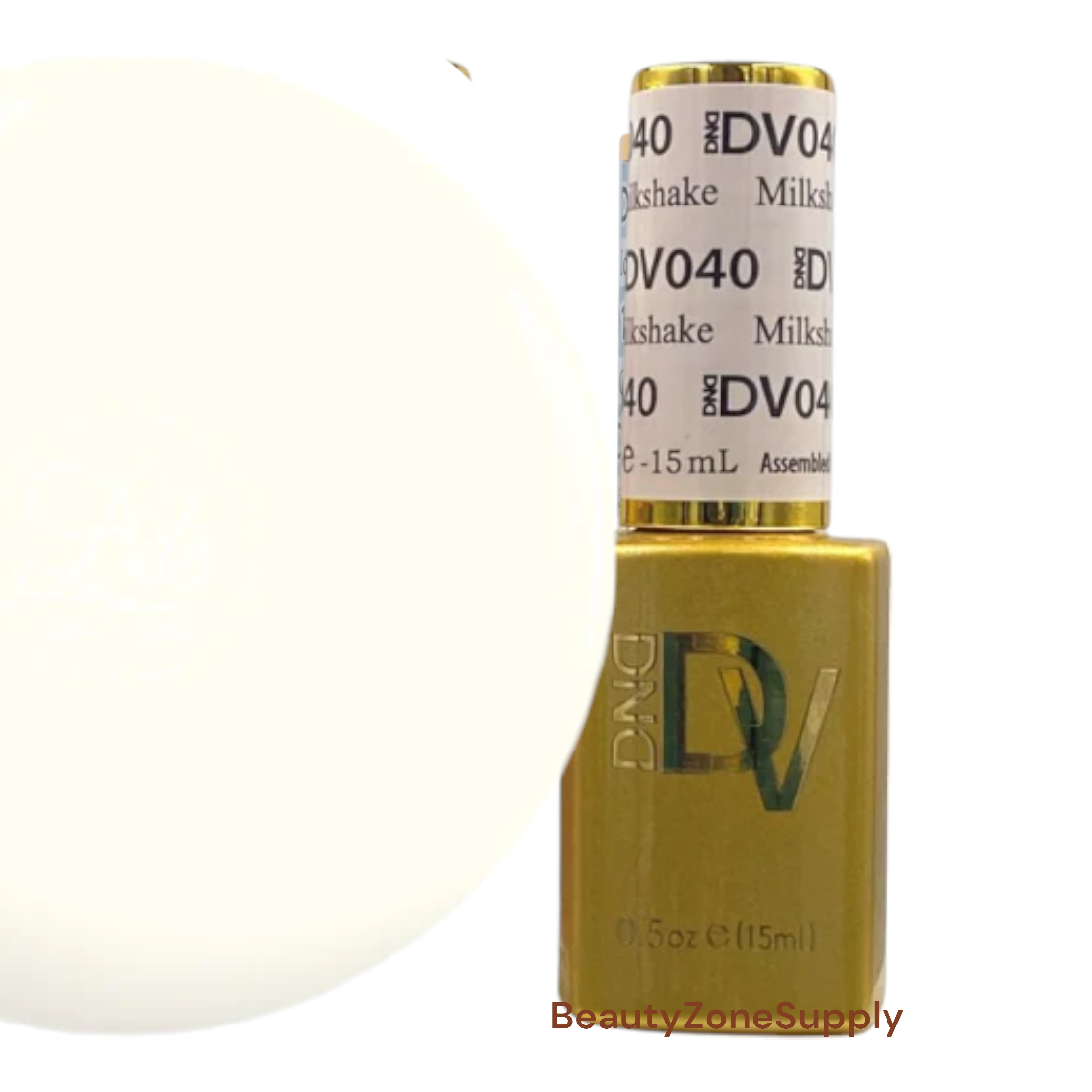 DND Diva Professional Gel Nail Polish - 0.5 oz, Shade 040 Milkshake