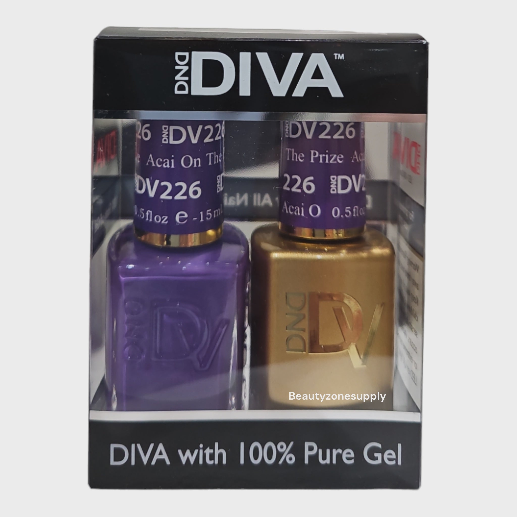 DND Diva Duo Professional Gel Polish and Lacquer Set 226 - Acai On The Prize