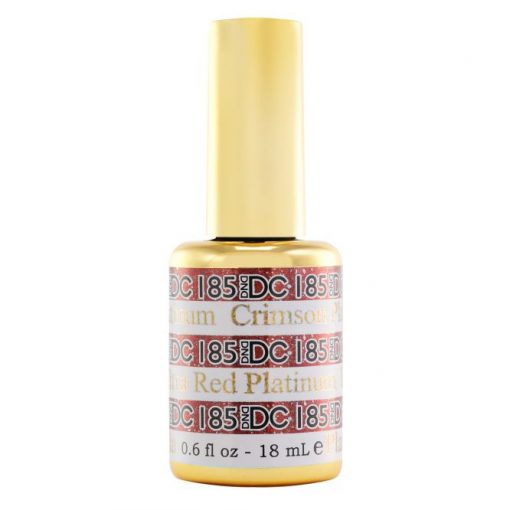 DND DC Platinum Professional Gel Nail Polish in Striking Crimson Shade #185