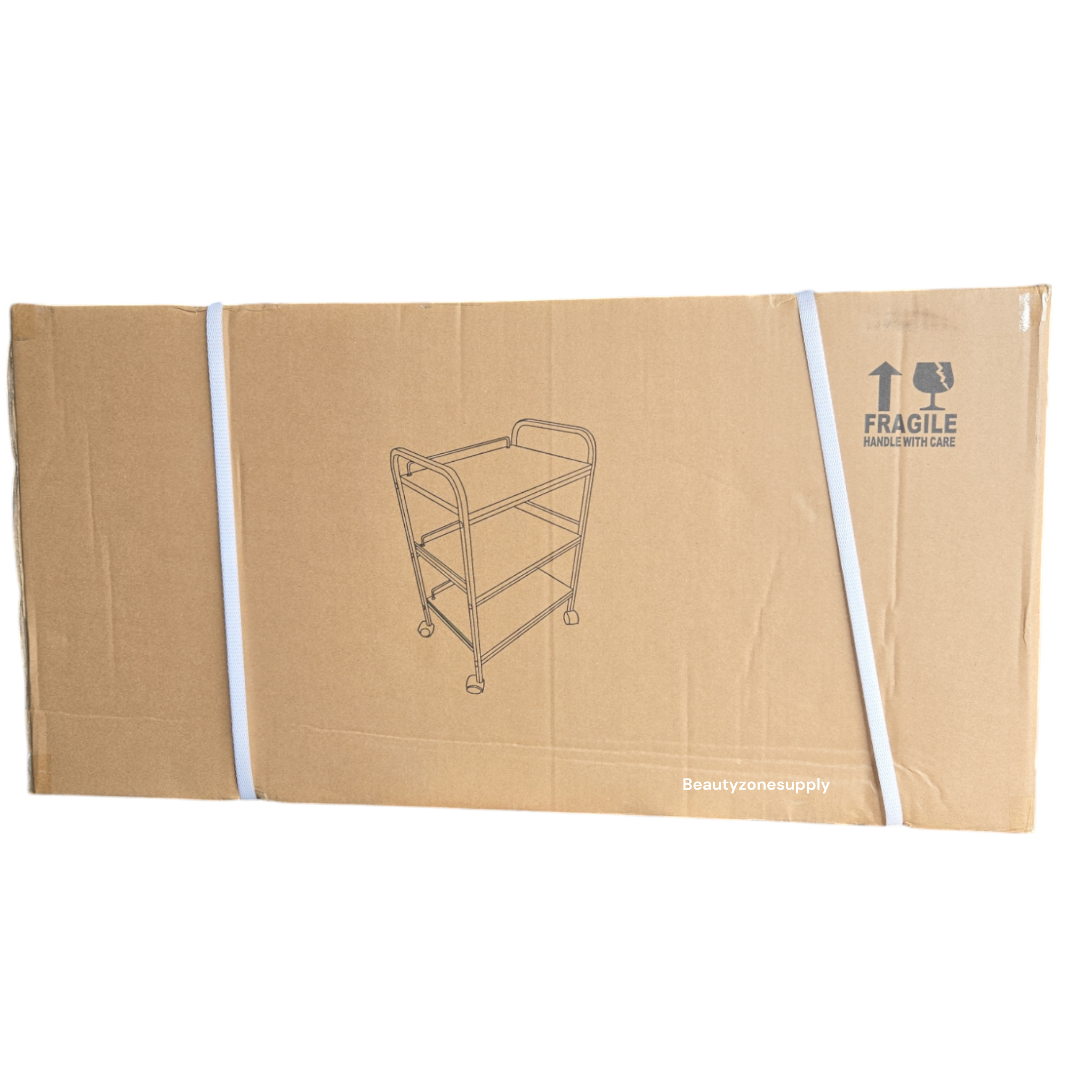 White Three - Shelf Beauty Trolley Ideal for Nail Salon H - 2703