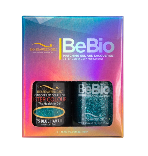 Bio Seaweed Bebio Duo 75 Blue Hawaii: 3STEP Colour Gel Polish Set