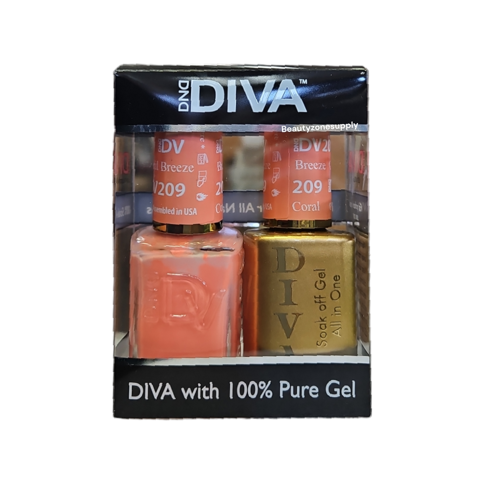 DND Diva Duo 209 Coral Breeze Gel & Lacquer Set