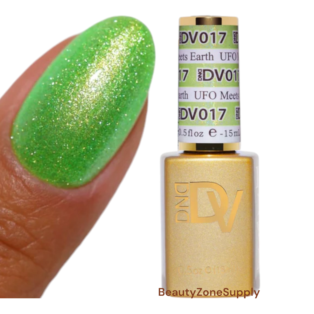 DND Diva Branded Gel Nail Polish, 0.5 Ounce, Shade 017 - UFO Encounter on Earth