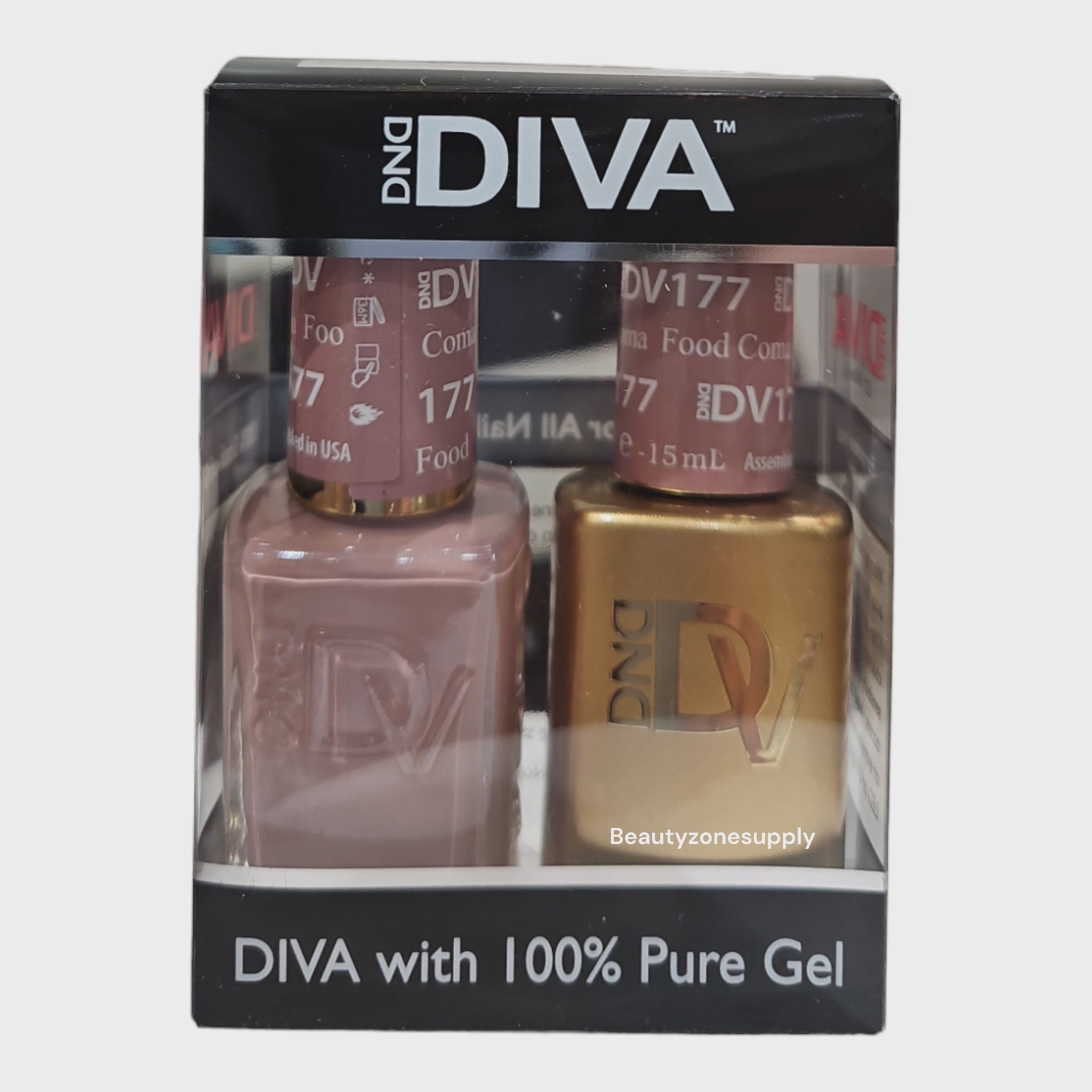 DND Diva Duo Gel Nail Polish and Lacquer Set 177 - Food Coma