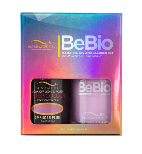 Bio Seaweed Bebio Duo 29 Sugar Plum: 3 - Step Gel Polish & Matching Set