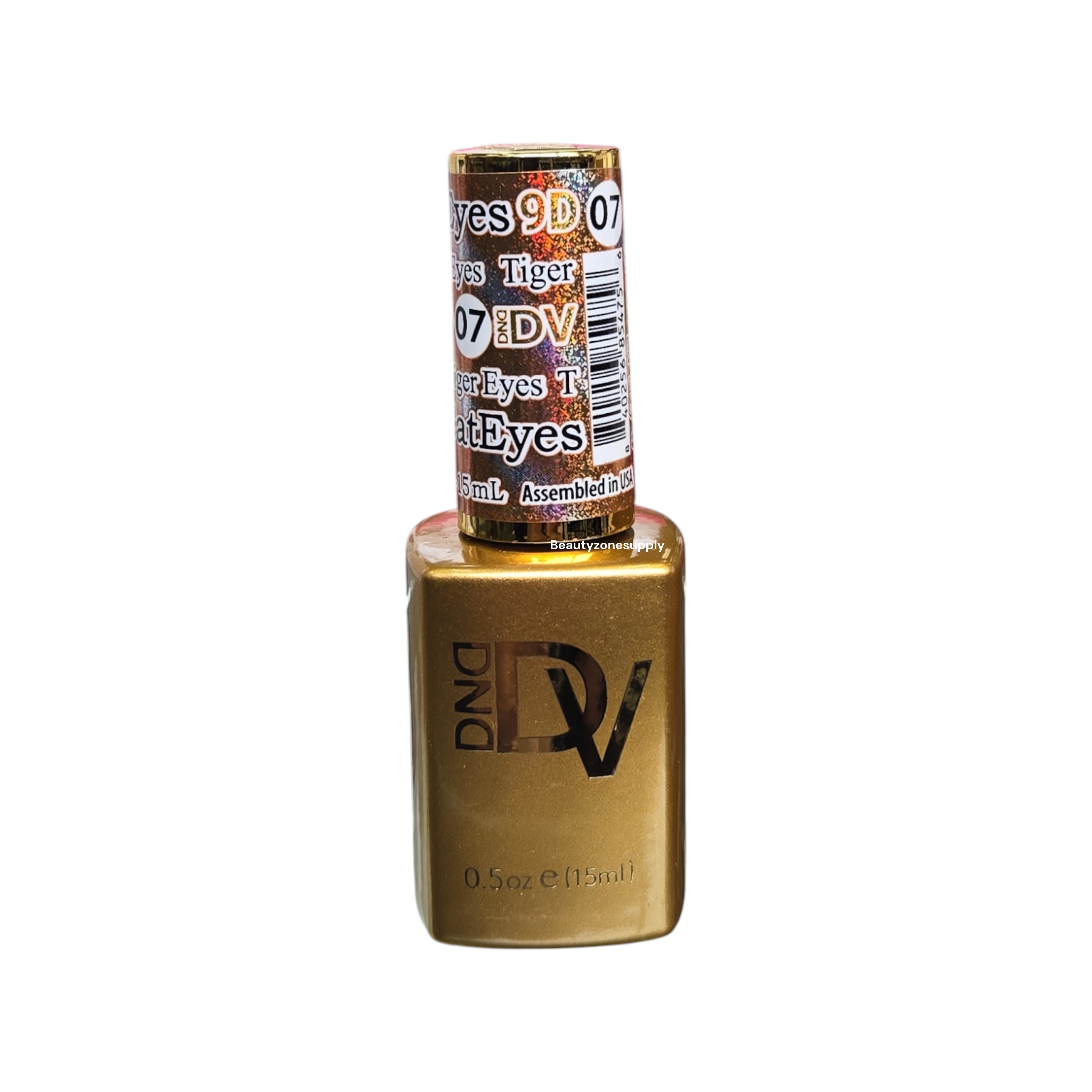 DND Diva 9D Glassball Cat Eye Gel Nail Polish #07 Tiger Eyes - 0.5 floz (15 mL) Bottle