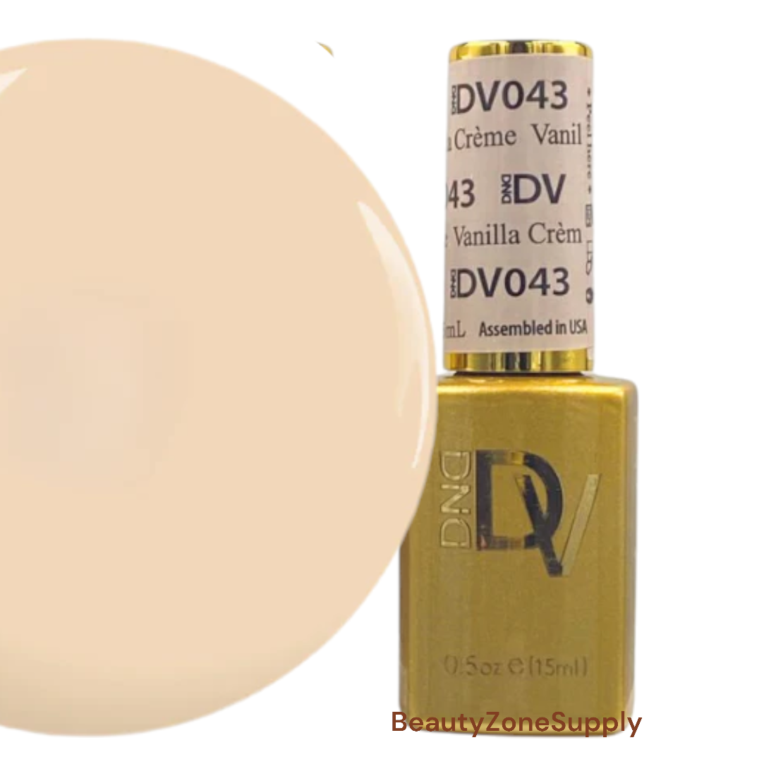DND Diva 0.5 oz Gel Polish - 043 Vanilla Creme Shade