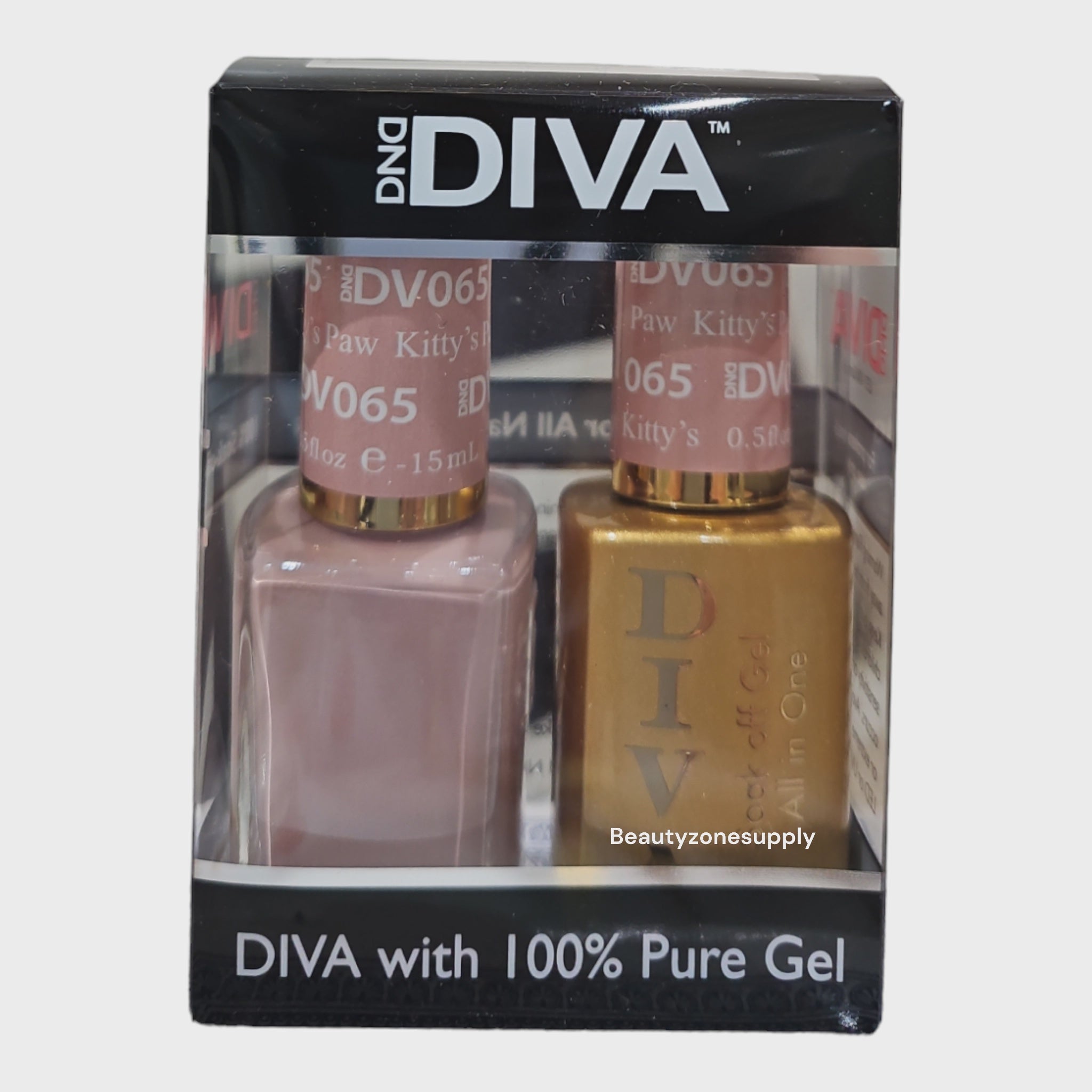 DND Diva Duo Gel Nail Polish and Lacquer Set 065 Kitty's Paw