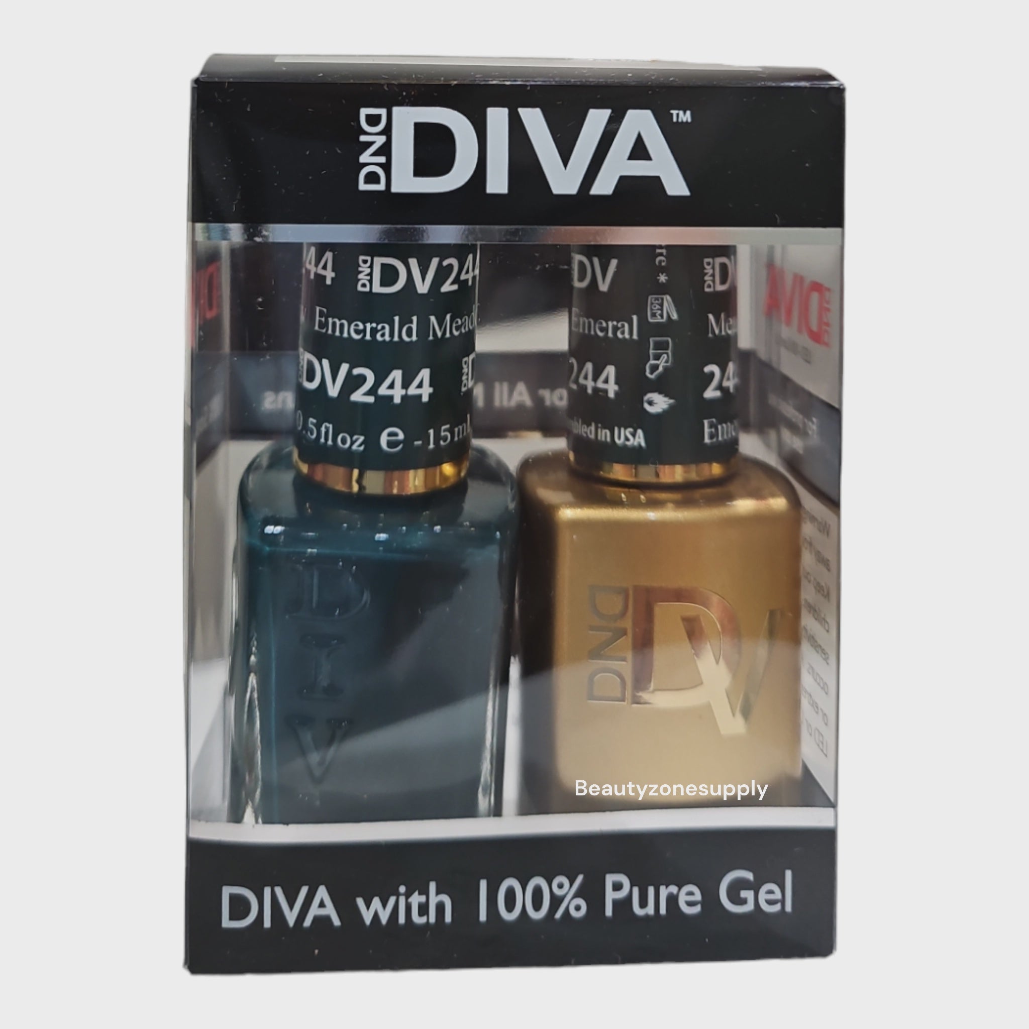 DND Diva Duo 244 Emerald Meadow Gel & Lacquer Set
