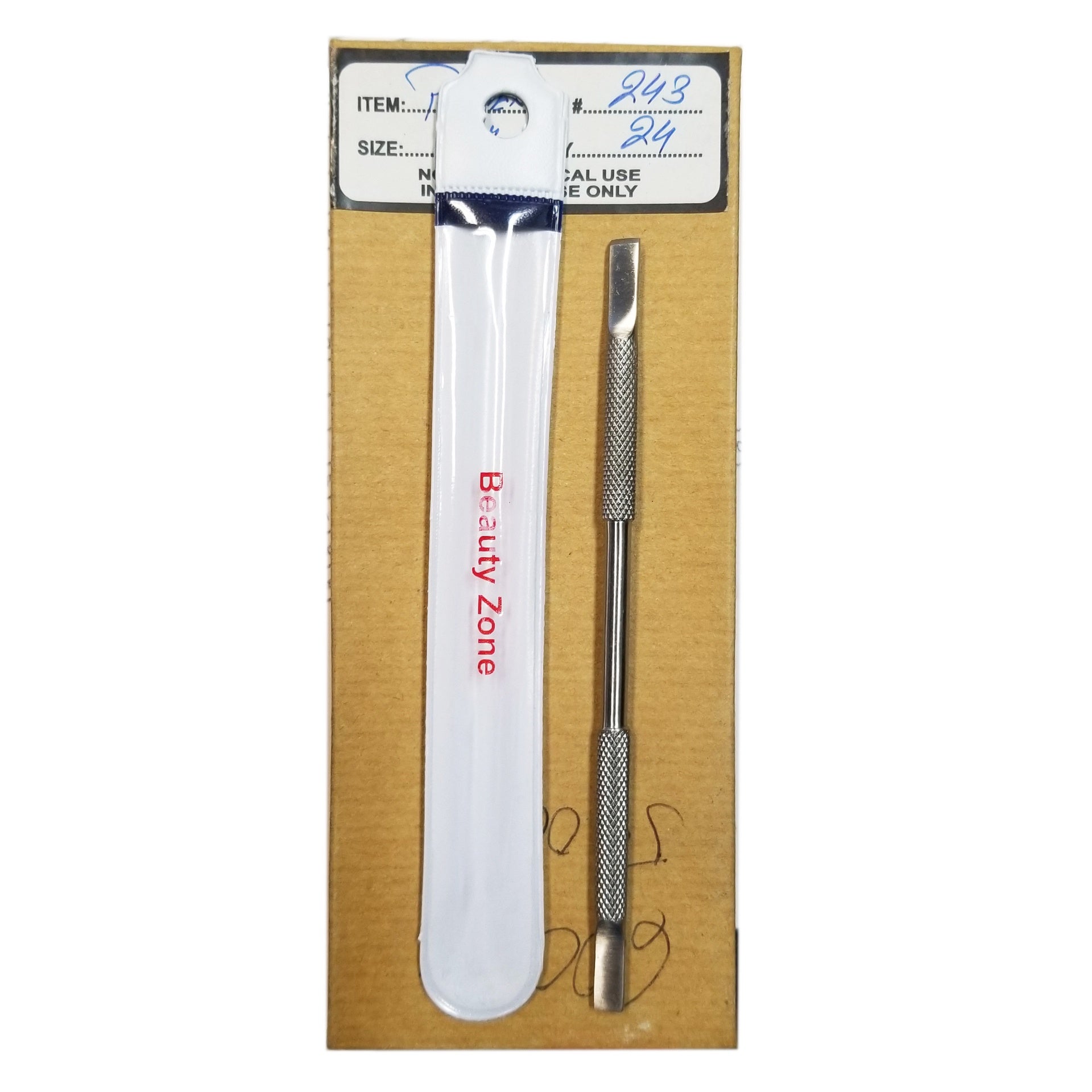 BeautyZone Professional Cuticle Pusher Model Sm - 243 for Precise Nail Care