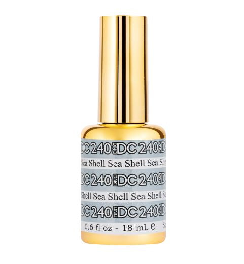 DND DC Gel Nail Polish - Mermaid Seashell Glitter Metallic Effect, 0.5 oz, Shade #240