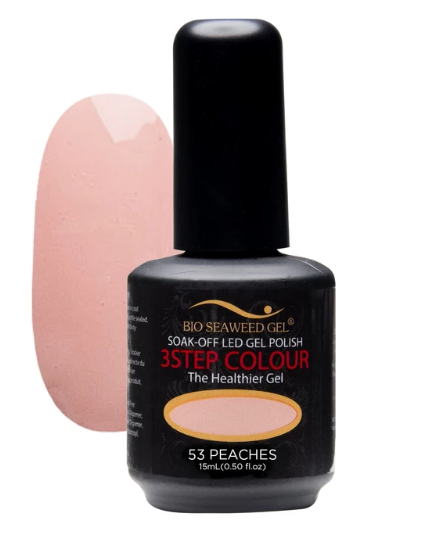 Bio Seaweed Three - Step Gel Nail Polish 53 Peaches for Professional Nail Art