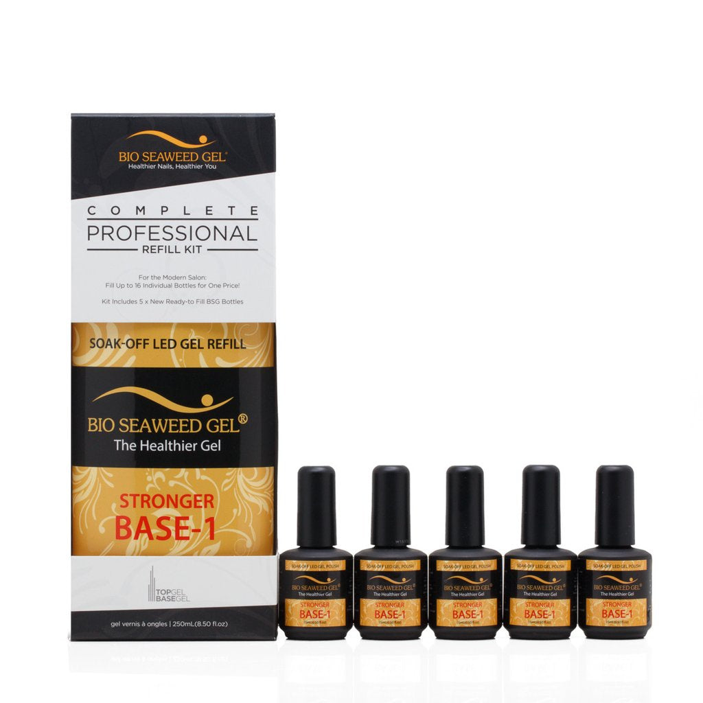Bio Seaweed Gel Nail Polish Stronger Base Coat Refill Bottle - 8.5 Fluid Ounces