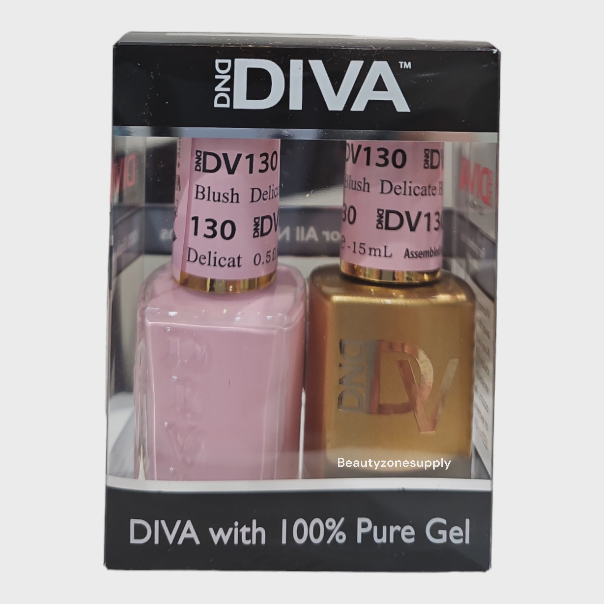 DND Diva Duo 130 Gel & Lacquer in Soft Delicate Blush Shade