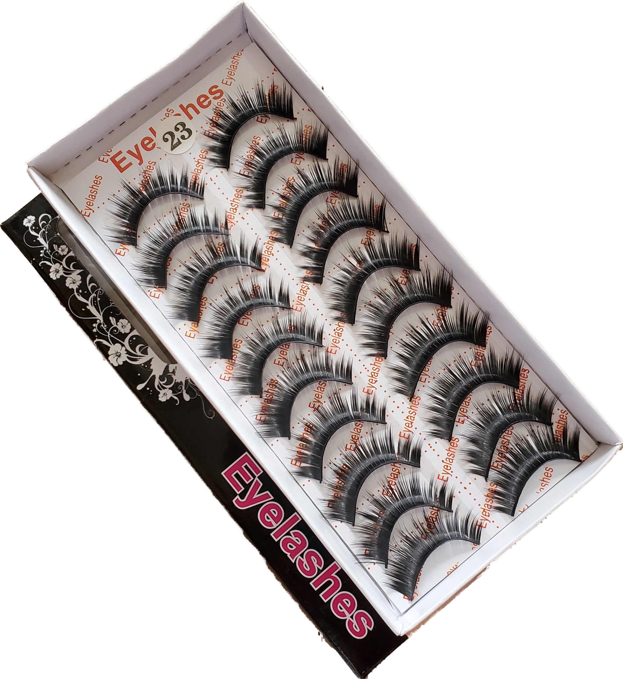BeautyZone Premium Artificial False Eyelashes - Set of 10 Pairs (Style #23)
