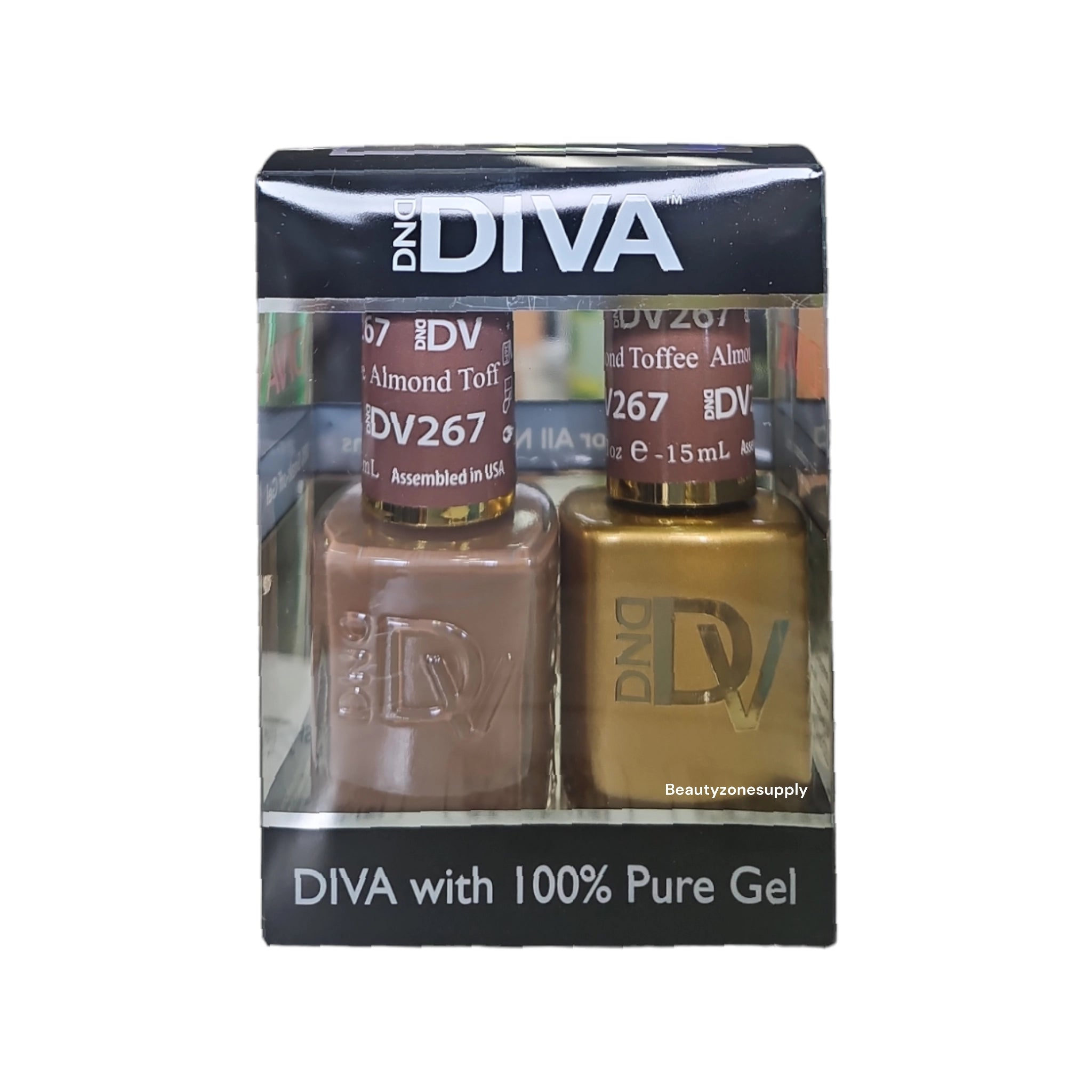 DND Diva Duo High - Quality Gel & Lacquer 267 Almond Toffee Shade