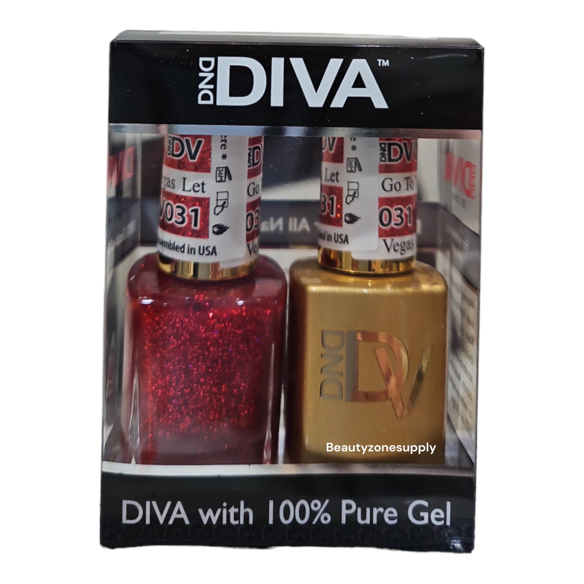 DND Diva Duo Gel Nail Polish and Lacquer Set 031 - Let's Embark on a Vegas Adventure