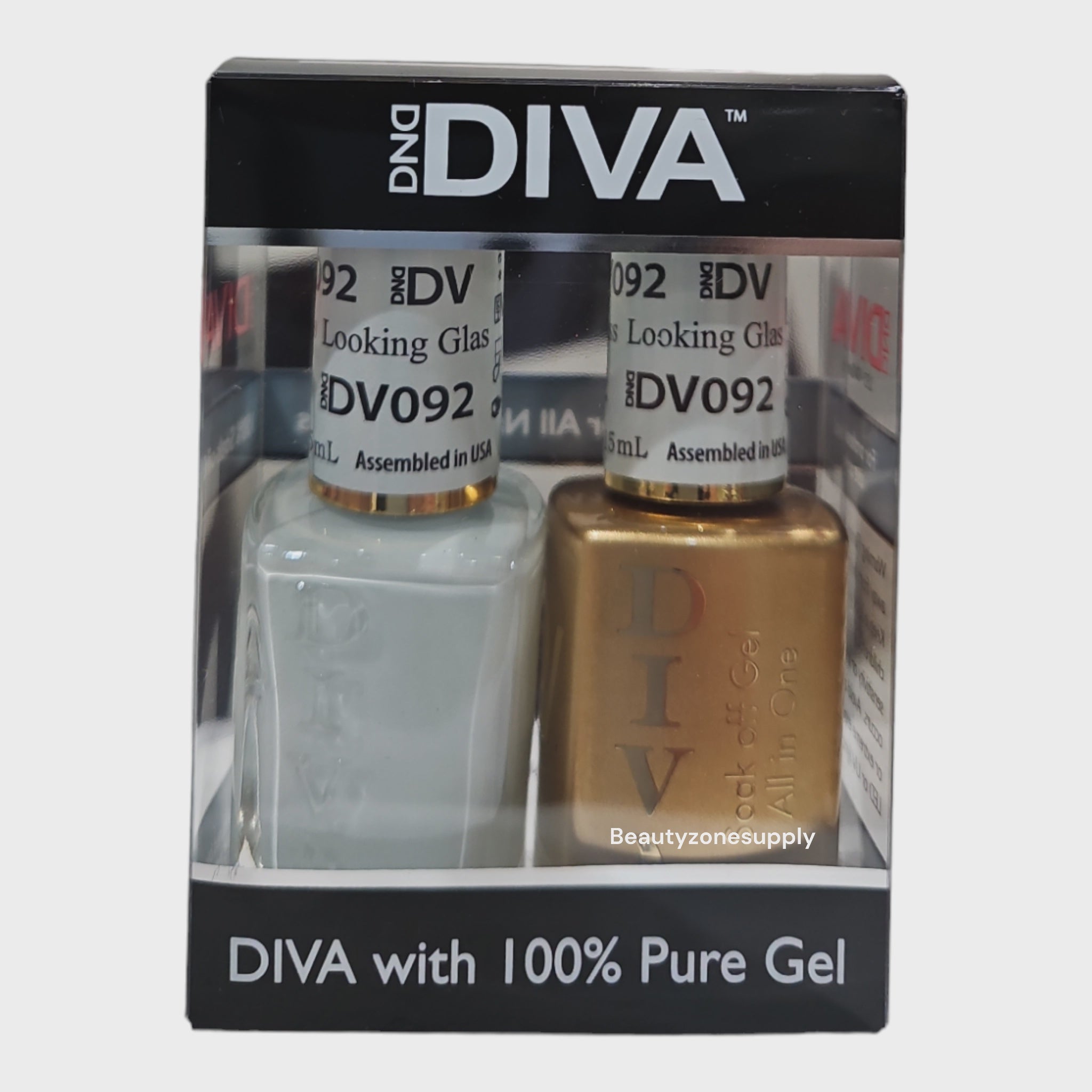 DND Diva Duo Gel & Lacquer 092 with Stunning Glass-Like Appearance