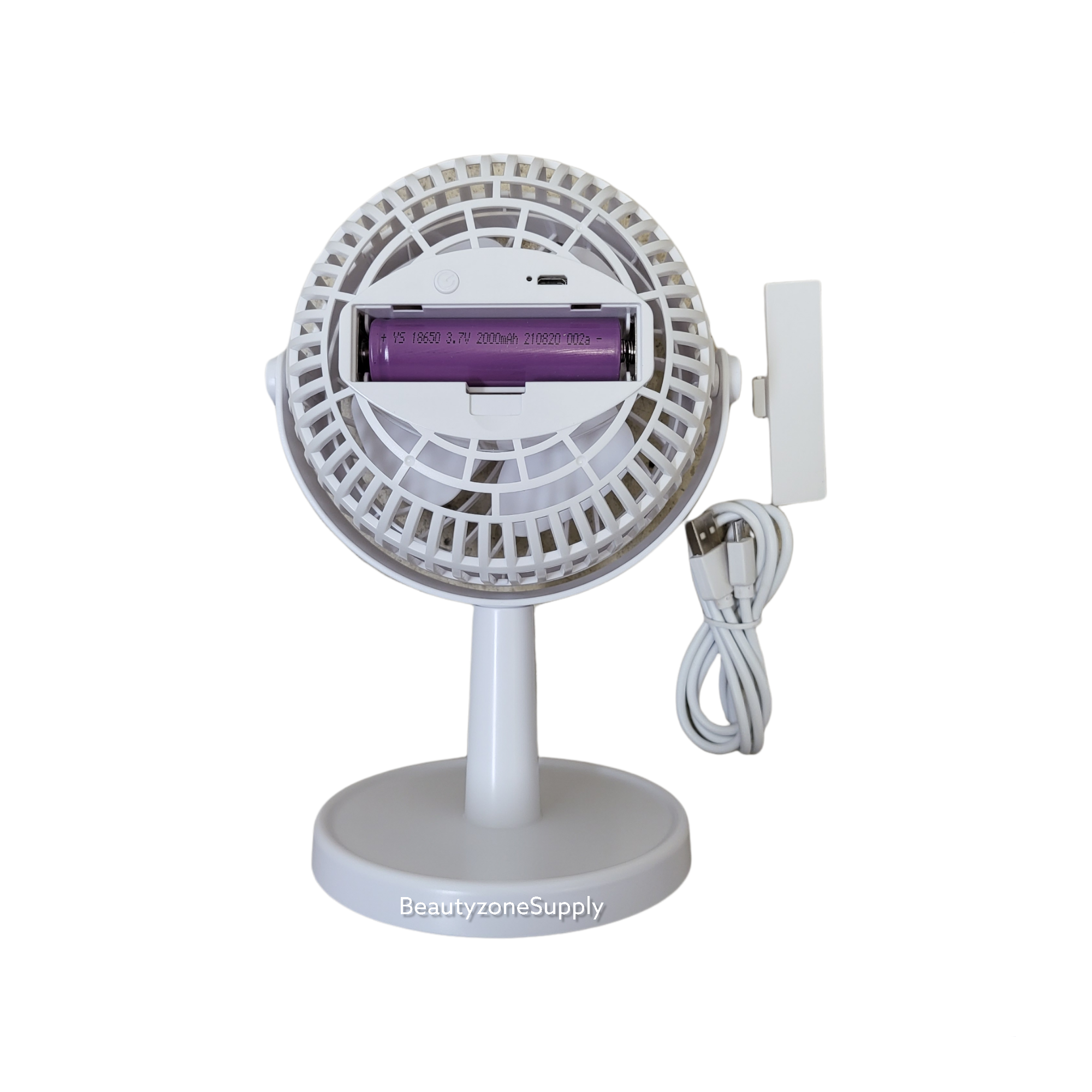 Tall White Rechargeable Mini Table Nail Fan BF03 for Success