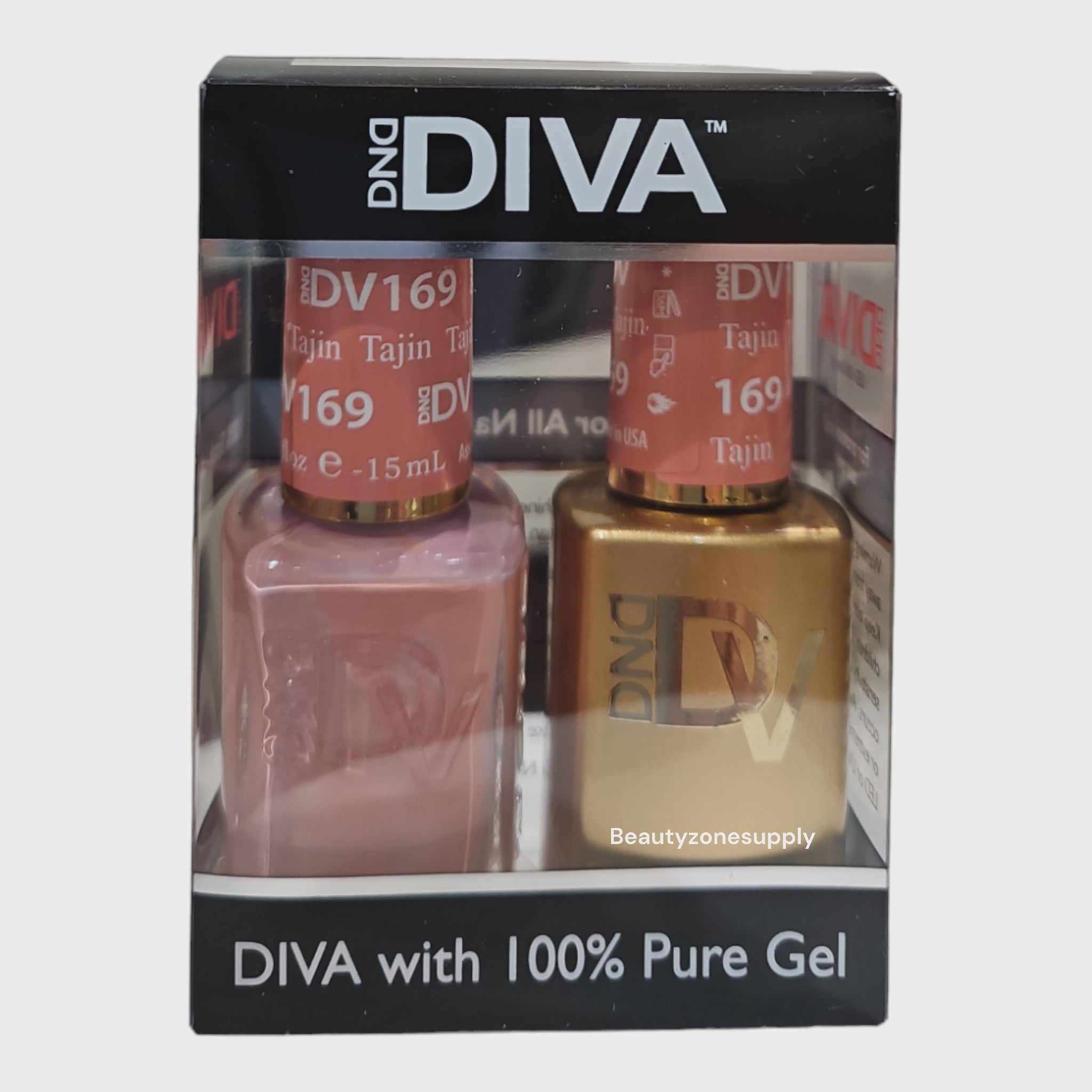 DND Diva Duo Gel Polish and Lacquer Set 169 Tajin - Nail Art Essential