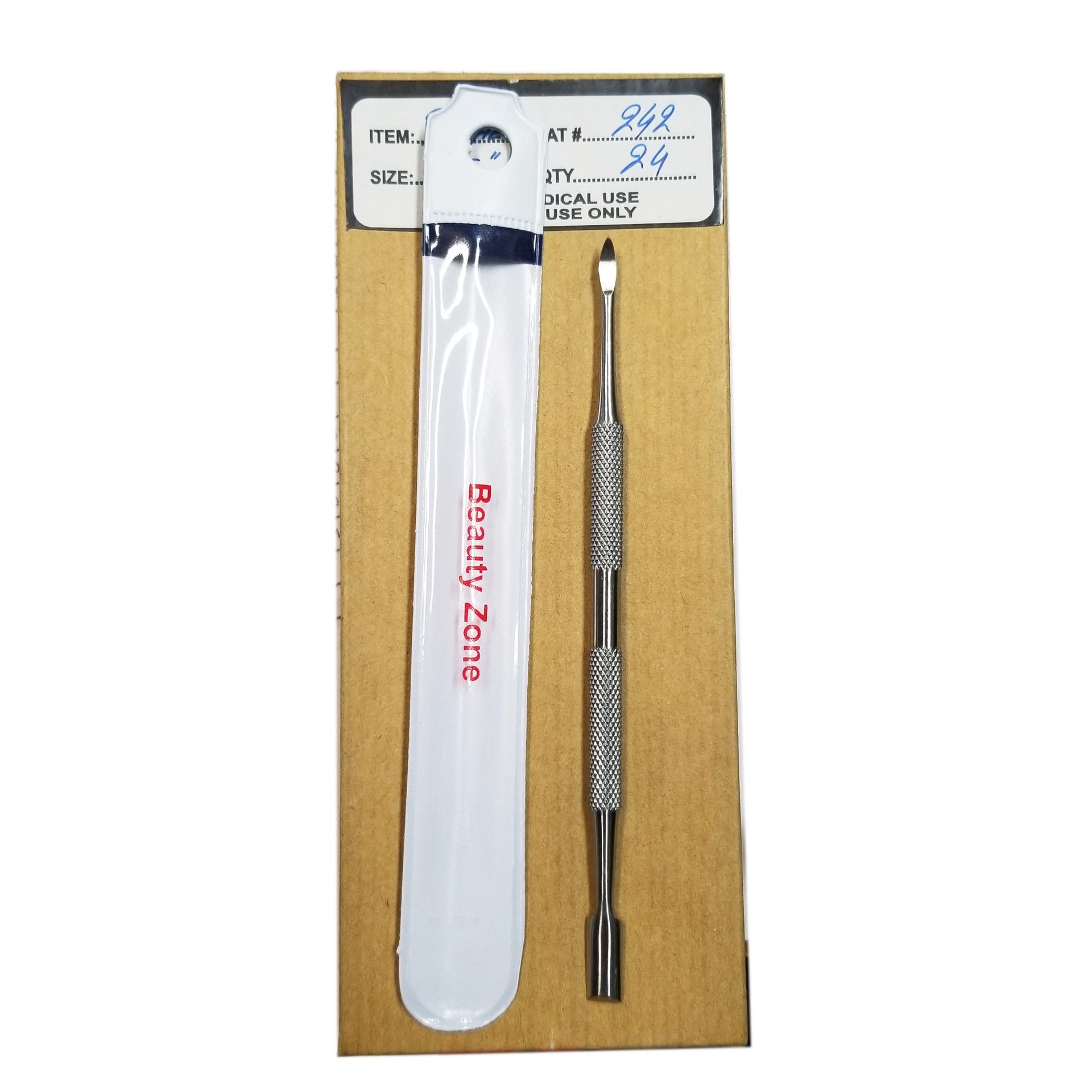 BeautyZone Professional Cuticle Pusher Model SM - 242 for Perfect Nail Care