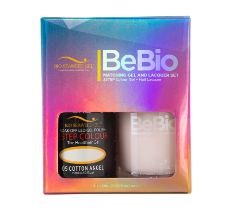 Bio Seaweed Bebio Duo 05 Cotton Angel - Premium 3 - Step Color Gel Polish Set