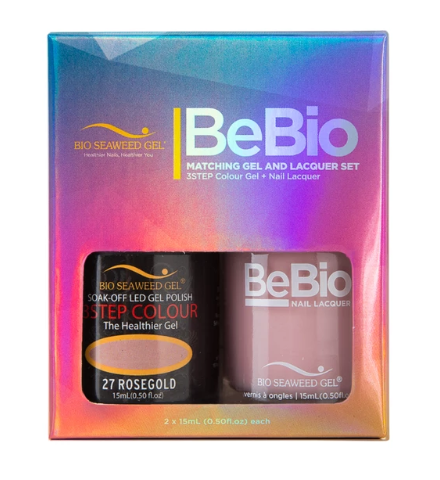 Bio Seaweed Bebio Duo 27 Rose Gold - Premium 3 - Step Gel & Lacquer Set